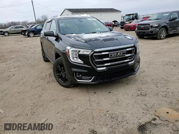 2022 GMC Terrain AT4 with VIN 3GKALYEV8NL163721, listed as a Copart auction lot 41364745 with 44,655 mi miles and Salvage Title. Bid and sale history available at DreamBid. Image 10.