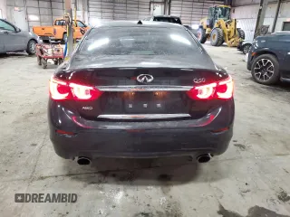 2015 Infiniti Q50 Premium with VIN JN1BV7AR5FM405808, listed as a Copart auction lot 46289625 with 110,441 mi miles and Salvage Title. Bid and sale history available at carsss.com. Image 6.