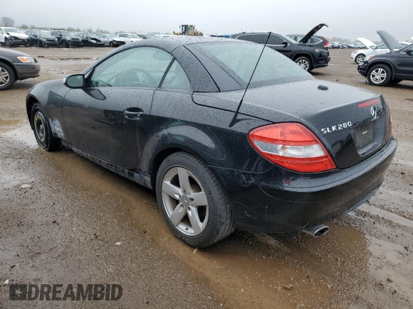 2008 Mercedes-Benz SLK 280 with VIN WDBWK54F18F174893, listed as a Copart auction lot 53960075 with 69,567 mi miles and Salvage title. Bid and sale history available at DreamBid. Image 2.