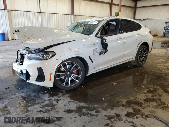 2023 BMW X4 M40i with VIN 5UX43DT08P9S08322, listed as a Copart auction lot 74037174 with 0 mi miles and Salvage Title. Bid and sale history available at carsss.com. Image 1.