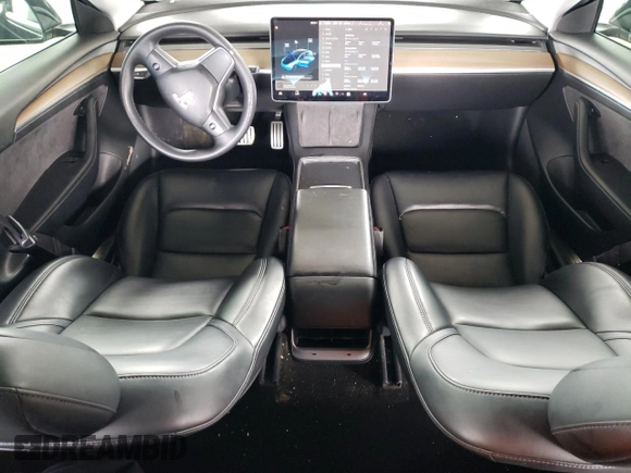 2021 Tesla Model 3 Performance with VIN 5YJ3E1EC1MF074350, listed as a Copart auction lot 47434275 with 63,319 mi miles and Salvage Title. Bid and sale history available at DreamBid. Image 8.