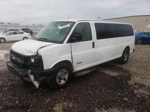 2006 Chevrolet Express Passenger with VIN 1GAHG39U861261765, listed as a Copart auction lot 73458704 with 51,489 mi miles and Clean Title. Bid and sale history available at carsss.com. Image 1.