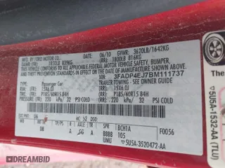 2011 Ford Fiesta SE with VIN 3FADP4EJ7BM111737, listed as a IAAI auction lot 41898939 with 198,163 mi miles. Bid and sale history available at carsss.com. Image 9.