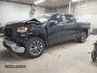 2024 Chevrolet Silverado 1500 LT with VIN 1GCPDKEK0RZ125582, listed as a Copart auction lot 46154625 with 19,869 mi miles and Salvage Title. Bid and sale history available at carsss.com. Image 1.