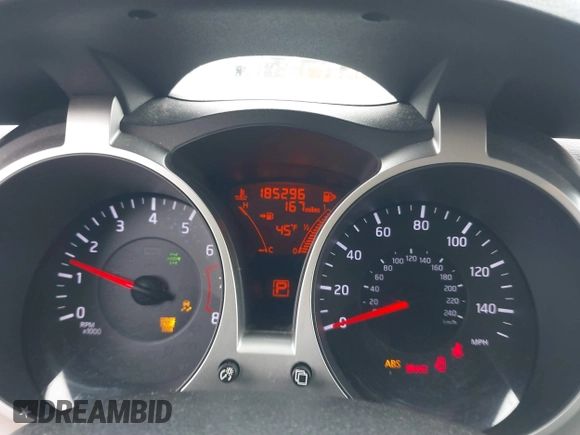 2013 Nissan Juke S with VIN JN8AF5MV7DT209881, listed as a IAAI auction lot 41728623 with 185,296 mi miles and . Bid and sale history available at DreamBid. Image 7.