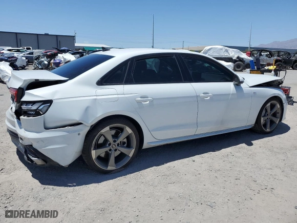 2021 Audi A4 Sedan S line Prestige with VIN WAUFAAF40MN007561, listed as a Copart auction lot 56972514 with 50,918 mi miles and Salvage Title. Bid and sale history available at carsss.com. Image 3.