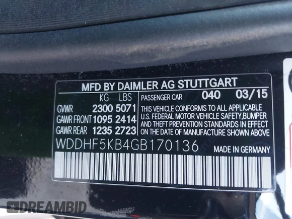 2016 Mercedes-Benz E 350 Sport z VIN WDDHF5KB4GB170136, wystawiony jako IAAI lot #41630907 z przebiegiem 149 882 mil mil oraz . Historia ofert i sprzedaży dostępna na DreamBid. Obrazek 9.