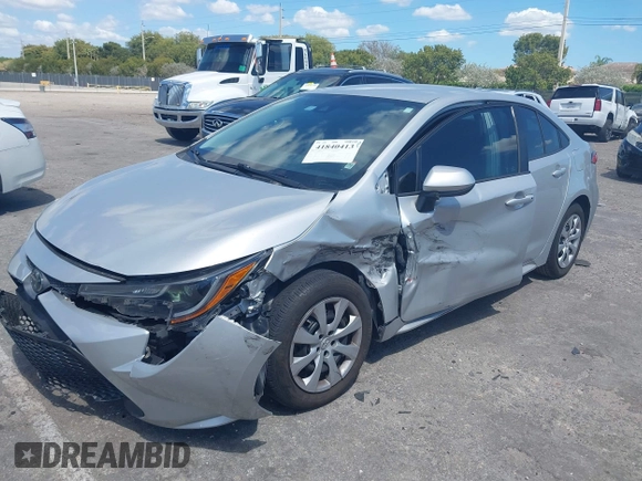 2020 Toyota Corolla LE with VIN 5YFEPRAEXLP125579, listed as a IAAI auction lot 41840413 with 65,672 mi miles. Bid and sale history available at carsss.com. Image 2.