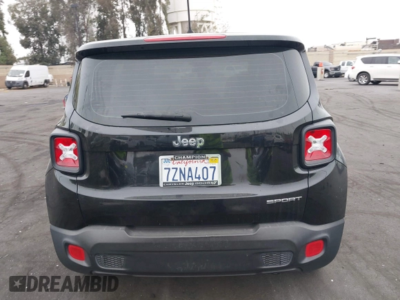 2017 Jeep Renegade Sport z VIN ZACCJAAB8HPF47233, wystawiony jako IAAI lot #42353512 z przebiegiem 88 850 mil mil oraz . Historia ofert i sprzedaży dostępna na DreamBid. Obrazek 16.