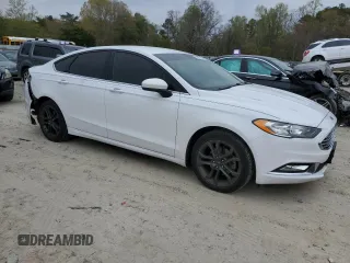 2018 Ford Fusion SE with VIN 3FA6P0HD9JR284796, listed as a Copart auction lot 52627275 with 87,438 mi miles and Salvage Title. Bid and sale history available at DreamBid. Image 4.