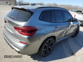 2021 BMW X3 M with VIN 5YMTS0C06M9G49879, listed as a Copart auction lot 45193814 with 27,993 mi miles and Non Repairable. Bid and sale history available at carsss.com. Image 3.