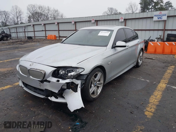 2013 BMW 5 Series 550i with VIN WBAFR9C57DDX80666, listed as a IAAI auction lot 41556020 with 137,418 mi miles and . Bid and sale history available at carsss.com. Image 2.