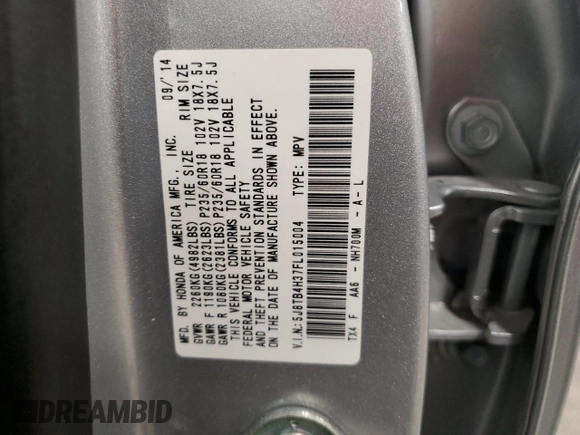 2015 Acura RDX with VIN 5J8TB4H37FL015004, listed as a Copart auction lot 50387335 with 27,755 mi miles and Clean Title. Bid and sale history available at carsss.com. Image 13.