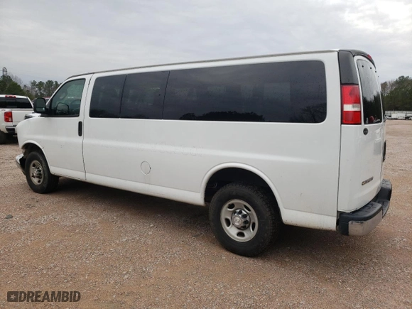 2017 Chevrolet Express Passenger LT with VIN 1GAZGPFFXH1281424, listed as a Copart auction lot 43354815 with 110,227 mi miles and Salvage Title. Bid and sale history available at carsss.com. Image 2.
