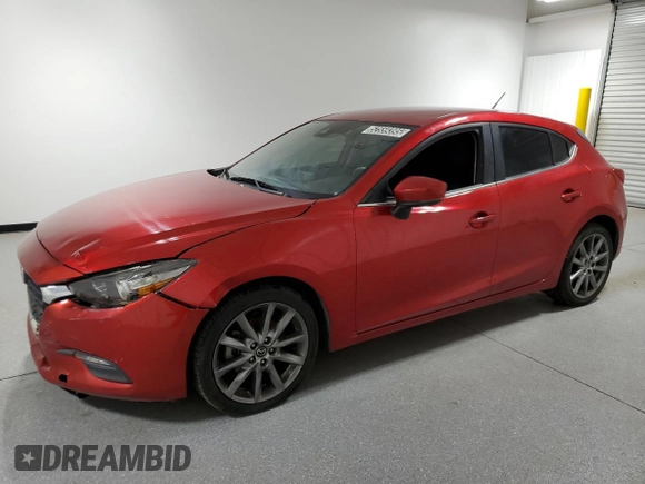 2018 Mazda 3 Touring with VIN 3MZBN1L34JM177605, listed as a Copart auction lot 52559395 with 56,267 mi miles and Clean Title. Bid and sale history available at DreamBid. Image 1.
