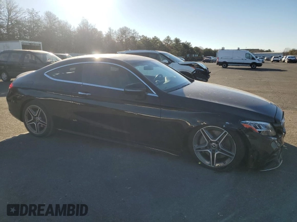 2019 Mercedes-Benz C 300 with VIN WDDWJ8EBXKF834833, listed as a Copart auction lot 80119834 with 51,405 mi miles and Salvage Title. Bid and sale history available at DreamBid. Image 4.