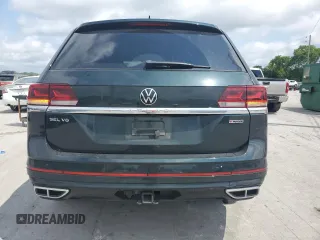 2021 Volkswagen Atlas SEL Premium R-Line with VIN 1V2FR2CA1MC500123, listed as a Copart auction lot 56912575 with 57,054 mi miles and Salvage title. Bid and sale history available at DreamBid. Image 6.