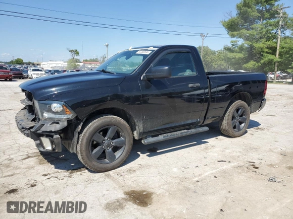 2015 Ram 1500 Express with VIN 3C6JR7AT1FG532946, listed as a Copart auction lot 63496534 with 114,396 mi miles and Salvage title. Bid and sale history available at DreamBid. Image 1.
