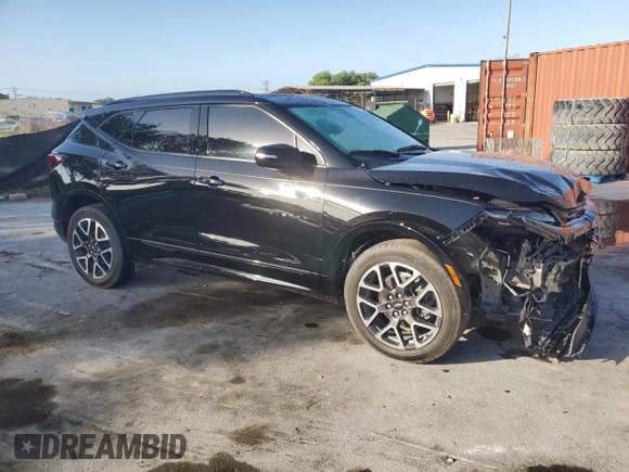 2023 Chevrolet Blazer RS z VIN 3GNKBERS3PS190889, wystawiony jako Copart lot #51268455 z przebiegiem 27 921 mil mil oraz Nie do naprawy • Non repairable. Historia ofert i sprzedaży dostępna na DreamBid. Obrazek 4.