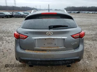 2017 Infiniti QX70 with VIN JN8CS1MW7HM410458, listed as a Copart auction lot 43272385 with 106,311 mi miles and Salvage title. Bid and sale history available at DreamBid. Image 6.