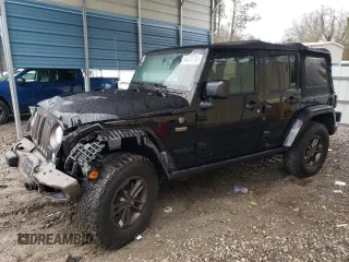 2016 Jeep Wrangler Unlimited 75th Anniversary with VIN 1C4BJWEG2GL221624, listed as a Copart auction lot 44678795 with 50,314 mi miles and Salvage Title. Bid and sale history available at carsss.com. Image 1.