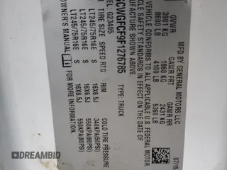 2015 Chevrolet Express Cargo with VIN 1GCWGFCF9F1276785, listed as a Copart auction lot 44939555 with 216,253 mi miles and Salvage title. Bid and sale history available at DreamBid. Image 12.