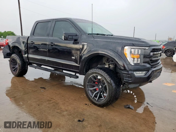 2021 Ford F-150 XL with VIN 1FTFW1E56MKE48479, listed as a Copart auction lot 55668925 with 108,933 mi miles and Salvage title. Bid and sale history available at DreamBid. Image 4.
