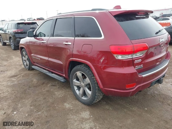 2014 Jeep Grand Cherokee Overland with VIN 1C4RJFCM0EC492833, listed as a IAAI auction lot 41836579 with 120,168 mi miles. Bid and sale history available at carsss.com. Image 3.