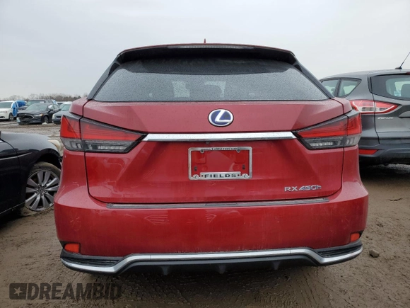 2020 Lexus RX with VIN 2T2JGMDA4LC047239, listed as a Copart auction lot 47558355 with 28,253 mi miles and Salvage Title. Bid and sale history available at carsss.com. Image 6.