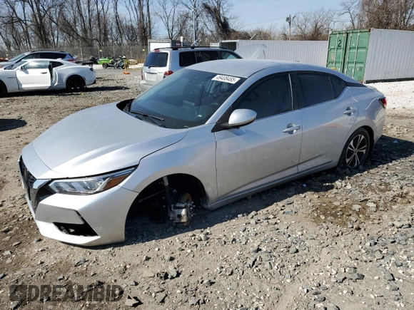 2021 Nissan Sentra SV z VIN 3N1AB8CV1MY255467, wystawiony jako Copart lot #49408465 z przebiegiem 97 187 mil mil oraz Szkoda całkowita • Salvage title. Historia ofert i sprzedaży dostępna na DreamBid. Obrazek 1.