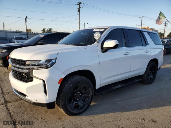 2022 Chevrolet Tahoe Commercial with VIN 1GNSCLED2NR239296, listed as a Copart auction lot 77157934 with 5,344 mi miles and Salvage Title. Bid and sale history available at carsss.com. Image 1.