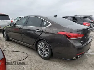2017 Genesis G80 3.8L with VIN KMHGN4JE2HU177957, listed as a Copart auction lot 75120824 with 0 mi miles and Salvage Title. Bid and sale history available at carsss.com. Image 2.