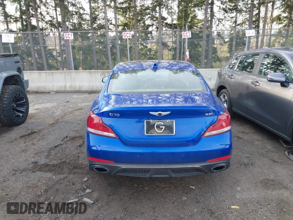 2020 Genesis G70 3.3T with VIN KMTG34LEXLU049127, listed as a IAAI auction lot 41376324 with 38,539 mi miles and . Bid and sale history available at DreamBid. Image 16.