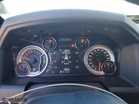 2017 Ram 1500 Big Horn with VIN 1C6RR7LG0HS849566, listed as a Copart auction lot 44740145 with 79,304 mi miles and Salvage Title. Bid and sale history available at carsss.com. Image 9.