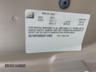 2002 Chevrolet Impala z VIN 2G1WF55E829112959, wystawiony jako IAAI lot #42874334 z przebiegiem 238 416 mil mil oraz . Historia ofert i sprzedaży dostępna na DreamBid. Obrazek 9.