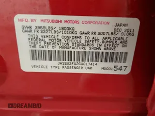 2012 Mitsubishi Lancer ES with VIN JA32U2FU2CU017414, listed as a Copart auction lot 59933784 with 41,405 mi miles and Salvage Title. Bid and sale history available at carsss.com. Image 14.