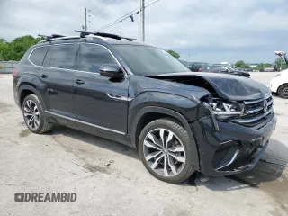2022 Volkswagen Atlas SEL Premium R-Line with VIN 1V2FR2CAXNC532621, listed as a Copart auction lot 55081255 with 96,104 mi miles and Salvage title. Bid and sale history available at DreamBid. Image 4.