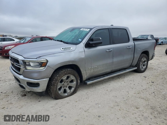 2019 Ram 1500 Big Horn/Lone Star with VIN 1C6SRFFT6KN518419, listed as a Copart auction lot 46429725 with 110,272 mi miles and Salvage Title. Bid and sale history available at carsss.com. Image 1.