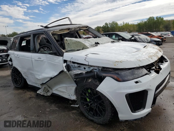 2019 Land Rover Range Rover Sport SVR with VIN SALWZ2SE7KA837743, listed as a Copart auction lot 71021264 with Not Provided miles and Salvage Title. Bid and sale history available at DreamBid. Image 4.