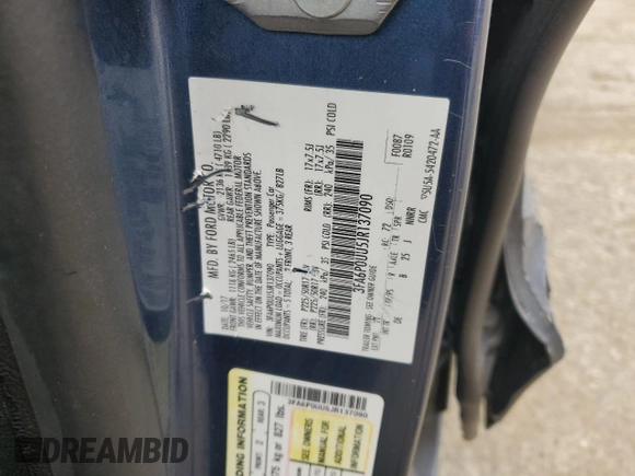 2018 Ford Fusion Hybrid S with VIN 3FA6P0UU5JR137090, listed as a Copart auction lot 43151785 with 133,826 mi miles and Salvage Title. Bid and sale history available at carsss.com. Image 13.
