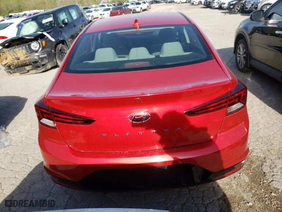 2020 Hyundai Elantra Value Edition with VIN 5NPD84LF7LH628033, listed as a Copart auction lot 49806814 with 0 mi miles and Salvage Title. Bid and sale history available at carsss.com. Image 6.