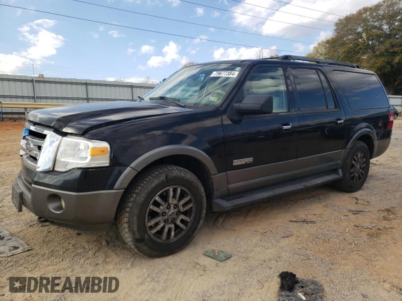 2007 Ford Expedition Max XLT with VIN 1FMFK16517LA80281, listed as a Copart auction lot 79677384 with 184,679 mi miles and Salvage title. Bid and sale history available at DreamBid. Image 1.
