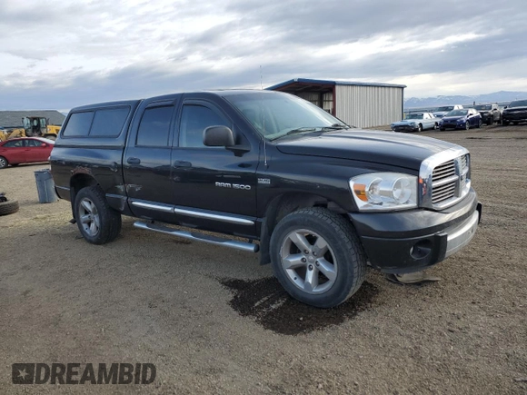 2007 Dodge 1500 Laramie with VIN 1D7HU18237S244748, listed as a Copart auction lot 45531505 with 156,593 mi miles and Clean Title. Bid and sale history available at carsss.com. Image 4.