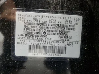 2020 Nissan Kicks SR with VIN 3N1CP5DV9LL539562, listed as a Copart auction lot 54715655 with 92,098 mi miles and Clean Title. Bid and sale history available at carsss.com. Image 12.