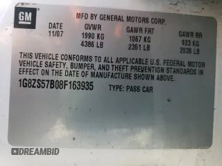 2008 Saturn Aura XE z VIN 1G8ZS57B08F163935, wystawiony jako Copart lot #55122315 z przebiegiem 196 565 mil mil oraz Szkody całkowita. Historia ofert i sprzedaży dostępna na DreamBid. Obrazek 13.