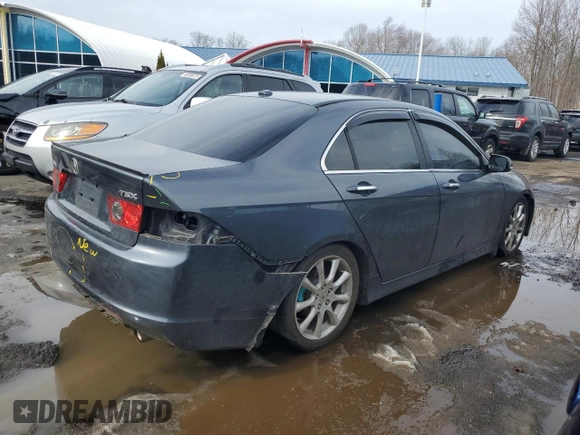 2008 Acura TSX Nav with VIN JH4CL96998C001476, listed as a Copart auction lot 46227835 with 194,014 mi miles and Salvage Title. Bid and sale history available at carsss.com. Image 3.
