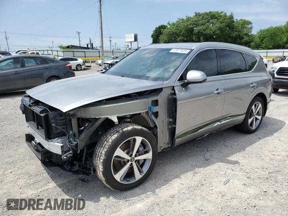 2022 Genesis GV80 Advanced Plus z VIN KMUHCESC9NU095024, wystawiony jako Copart lot #57877425 z przebiegiem 44 999 mil mil oraz Szkoda całkowita • Salvage title. Historia ofert i sprzedaży dostępna na DreamBid. Obrazek 1.