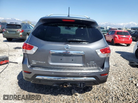 2015 Nissan Pathfinder SV with VIN 5N1AR2MM8FC608421, listed as a Copart auction lot 52935185 with 124,602 mi miles and Salvage Title. Bid and sale history available at carsss.com. Image 6.