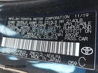 2020 Toyota Corolla LE with VIN JTDEPRAEXLJ082818, listed as a IAAI auction lot 41908598 with 88,781 mi miles. Bid and sale history available at carsss.com. Image 9.
