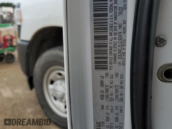 2020 Ram 2500 Tradesman with VIN 3C6UR4CJ5LG162474, listed as a Copart auction lot 41391445 with 174,557 mi miles and Clean title. Bid and sale history available at DreamBid. Image 12.
